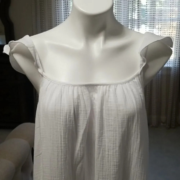 Banana Republic Frill-Sleeve Gauze Tiered Mid-Calf Dress - Picture 5 of 14